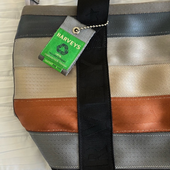 Harveys Black, Gray, and Orange Tote Bag - Picture 3 of 10